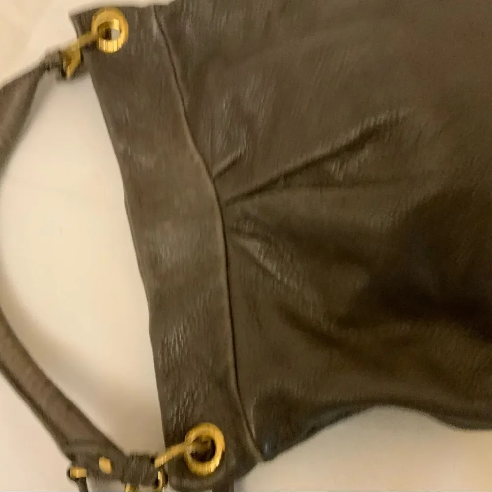 Marc by Marc Jacobs Classic Q Hillier Hobo Handbag, Grey-Taupe Leather,